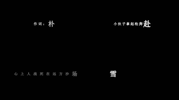 朴树-白桦林歌词dxv编码字幕
