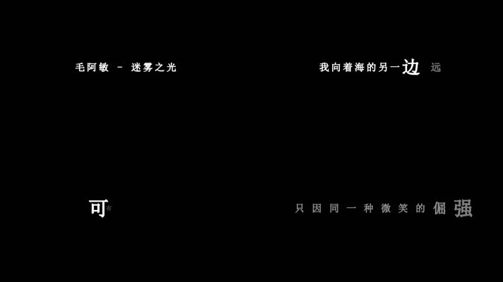 毛阿敏-迷雾之光歌词