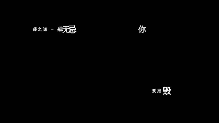 薛之谦-肆无忌惮歌词dxv编码字幕