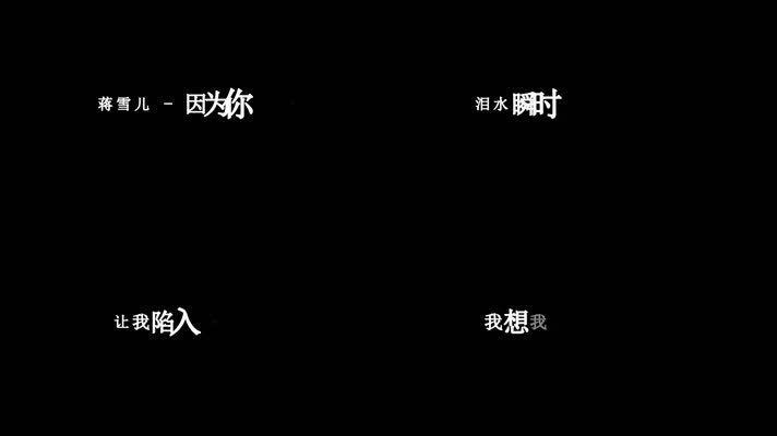 蒋雪儿-因为你爱上他歌词