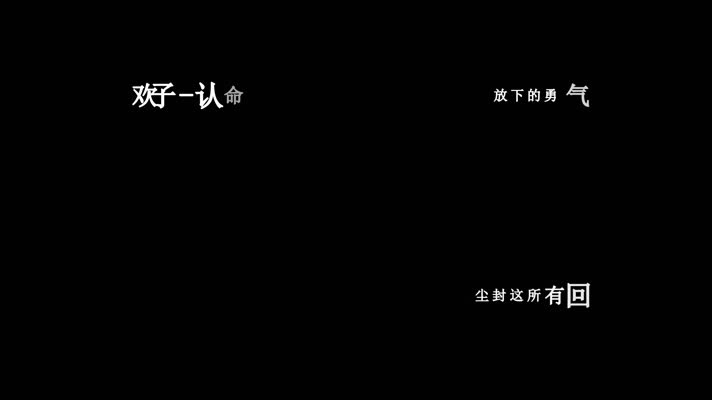 欢子-认命歌词