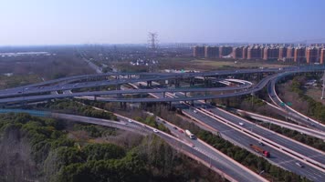 上海华夏高架立交桥快速路