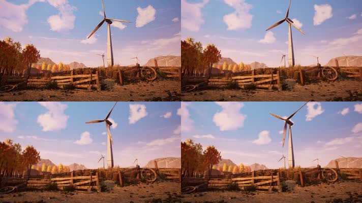 【4K】风车动画