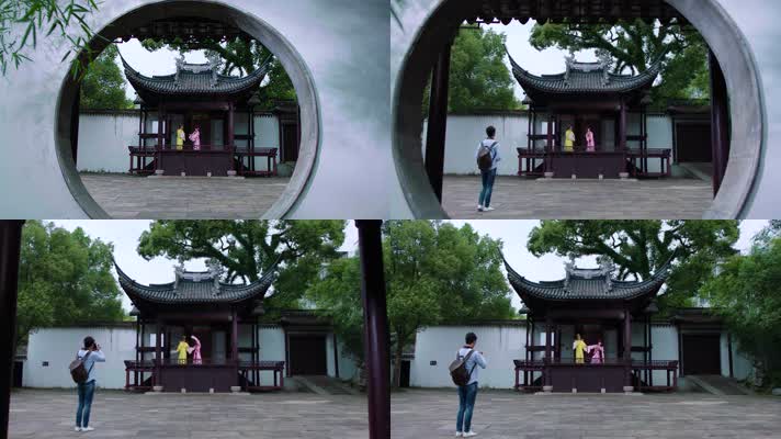 采风 旅游 古城 拍照 戏曲 湖心桥 