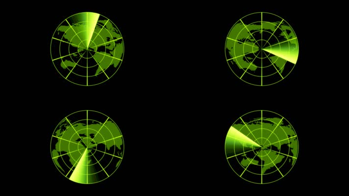军事雷达扫描视频素材