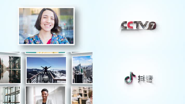 【无插件】(2款)简介照片汇聚LOGO