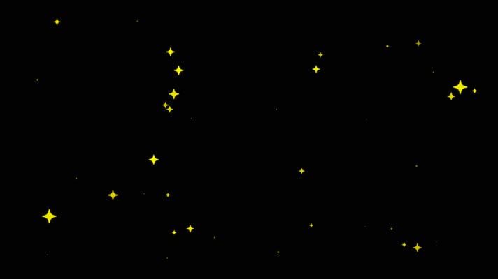 卡通漫画美丽星光闪光带通道