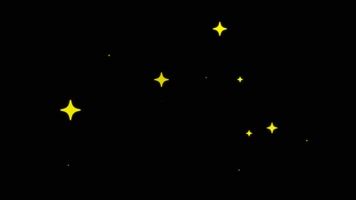 卡通漫画美丽星光闪光带通道