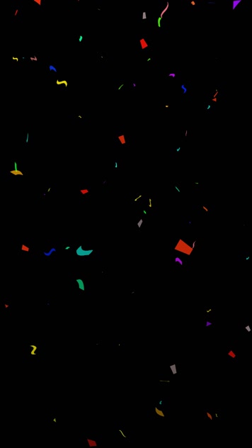 飘落飞舞闪烁彩纸礼花带通道