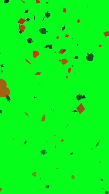 抖音快手小红书扑克牌符号飘落小视频