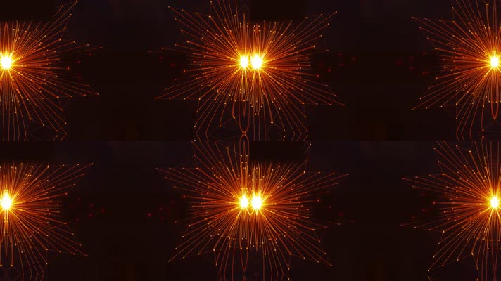 金色粒子线条背景