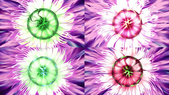 浪漫花朵花纹变幻舞台背景