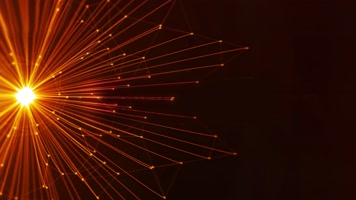 金色辐射粒子线条