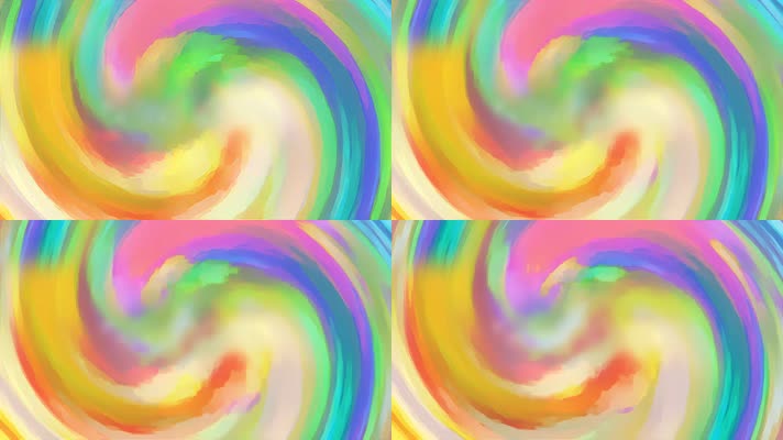 唯美彩虹螺旋色彩流动背景