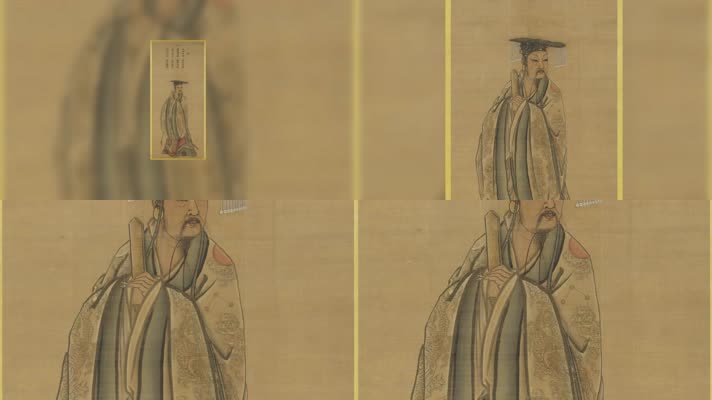 宋代马麟《夏禹王立像》