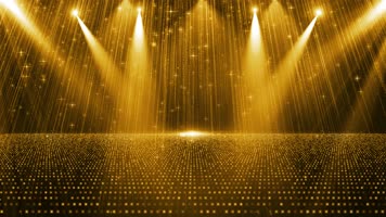 【原创】金色粒子舞厅灯光闪烁演出背景