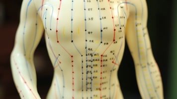 针灸穴位铜人高清实拍素材