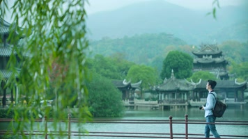 古城 旅游 采风 拍照 戏曲 湖心桥 