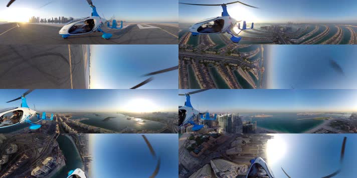 N059-4K乘坐飞机游览迪拜全景视频