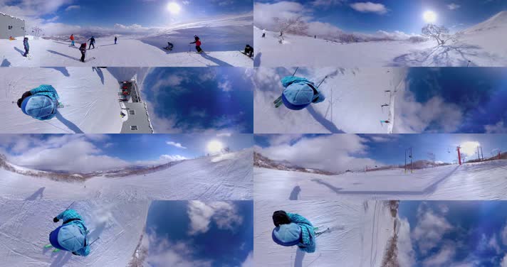 N0166-4K高山滑雪全景视频