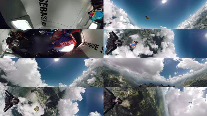 N0163-4K高空翼装飞行全景视频