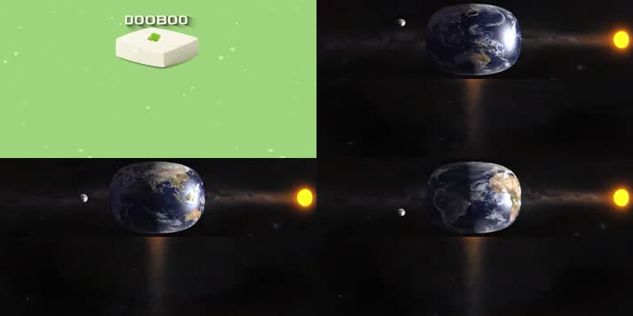 N0106-4K地球月亮太阳全景视频