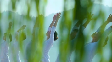 户外瑜伽 瑜伽 城市宣传片 湖边瑜伽 