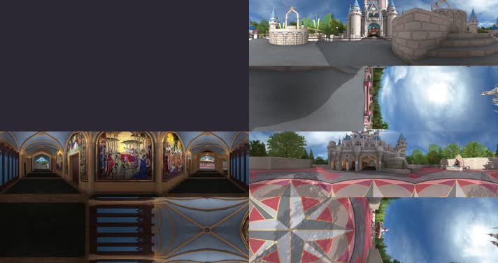 N0100-4K迪士尼城堡全景视频