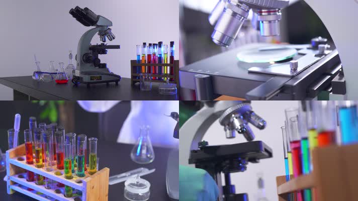 显微镜特写化学实验检测科研