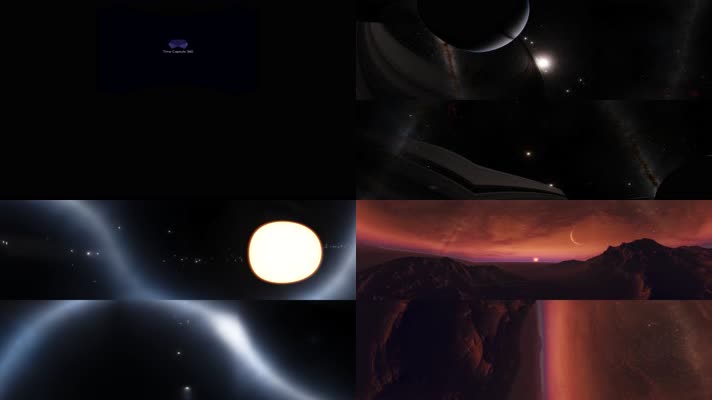 N0468-4K太空旅行星际探索全景视频