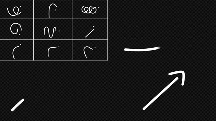 18款4K漫画卡通箭头