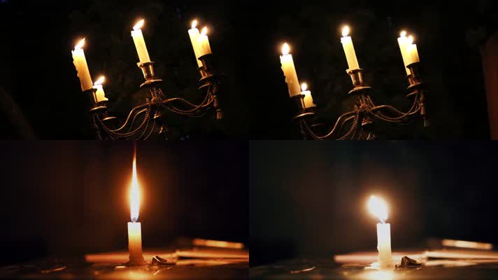 【4K】烛台蜡烛