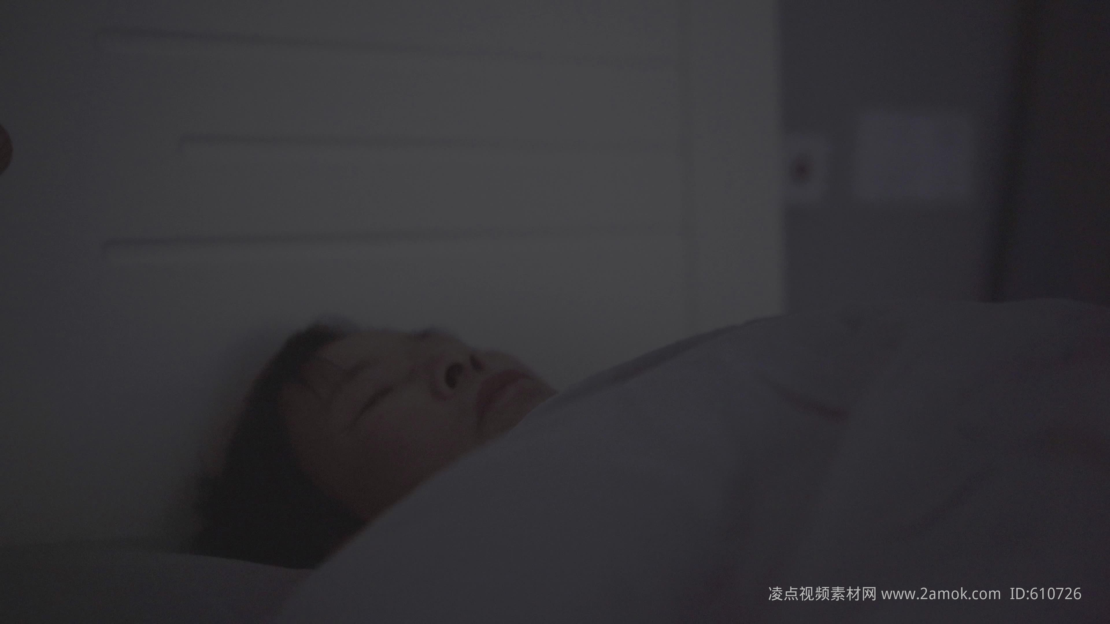 Senior man sleeping on bed stock image. Image of male - 103016525