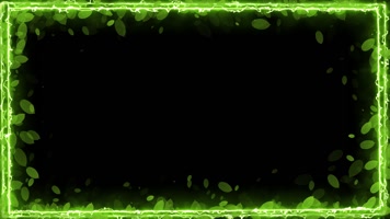闪电绿叶装饰边框