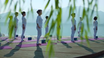 群体瑜伽 瑜伽 城市宣传片 户外瑜伽 