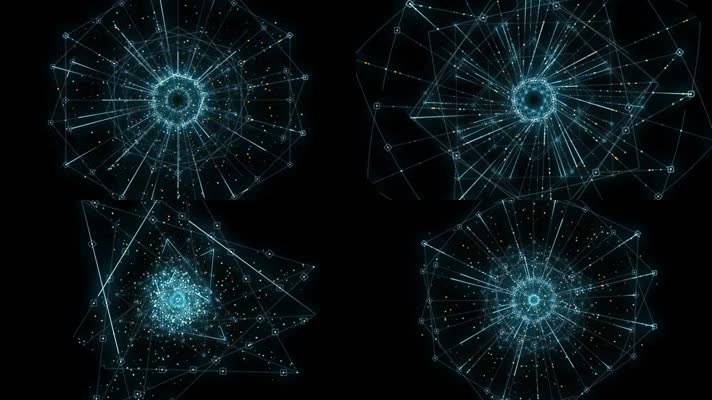 蓝色科技线条变幻背景