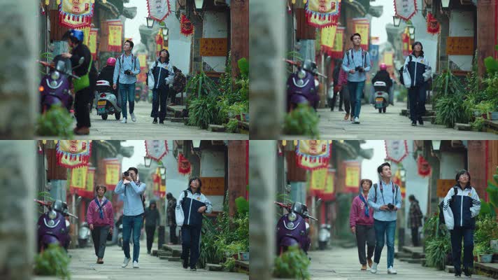 石板路 青石路 历史遗迹 古城 旅游度假