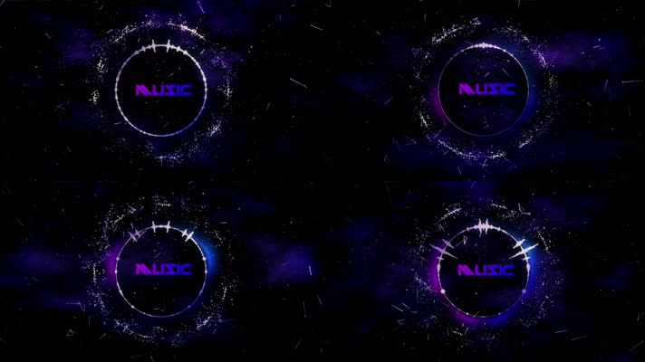 炫酷动感音乐粒子跳动