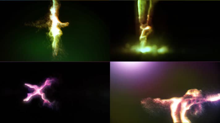 粒子美女舞蹈歌唱合成特效背景