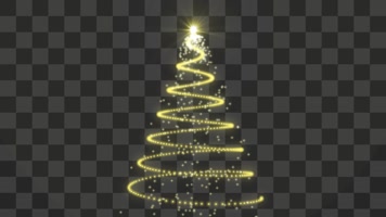 圣诞树金色粒子-alpha通道