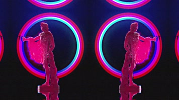 炫酷石像时尚灯光闪烁led背景视频舞台背景