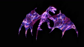 全息粒子龙合成素材