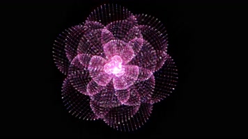 粒子莲花绽放合成素材