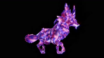 粒子狐狸合成素材