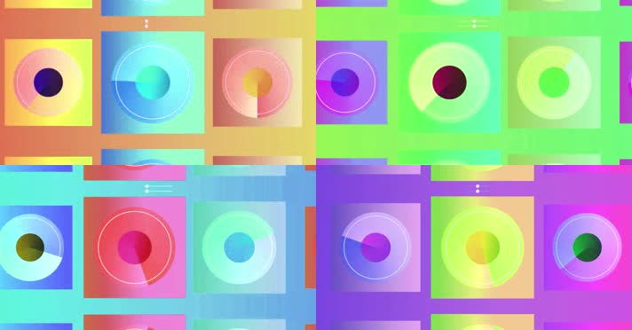 卡通循环LED背景舞台背景