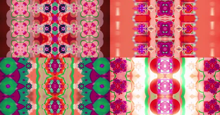 绚丽花朵万花筒vj舞台背景