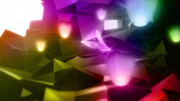 4K粒子梦幻蝴蝶飞舞背景舞台背景