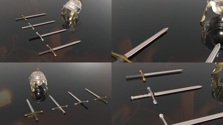 【4K】古代头盔宝剑