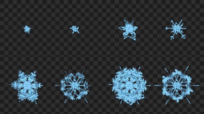 蓝色雪花-alpha通道