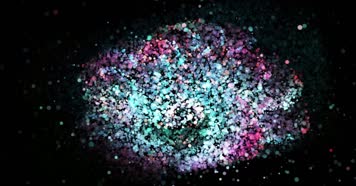 粒子花朵舞台背景